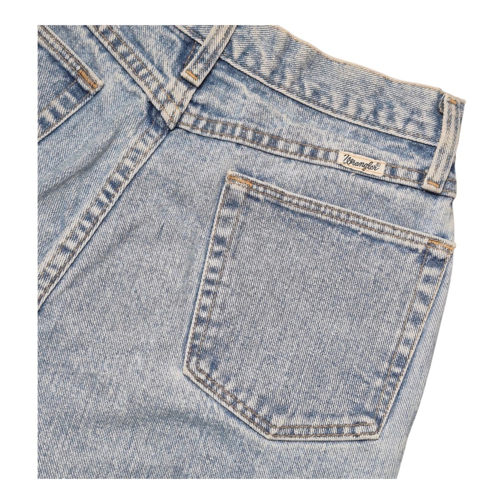 VTG Wrangler Jeans Women's 7/8 High Rise Button Fly Mom USA 1990 Denim